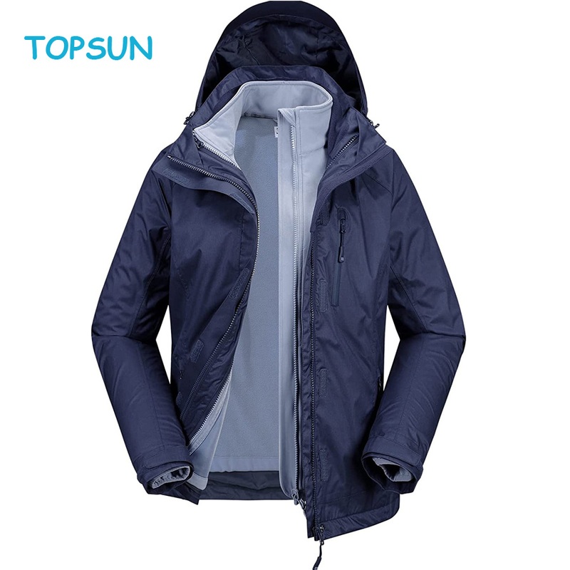 Women S 3 in 1 Hooded Waterproof Coat Winter Ski Hiking Rain Jacket Softshell Fleece Lined Raincoat Windbreaker – Winter Jacket and Sport Jacket price