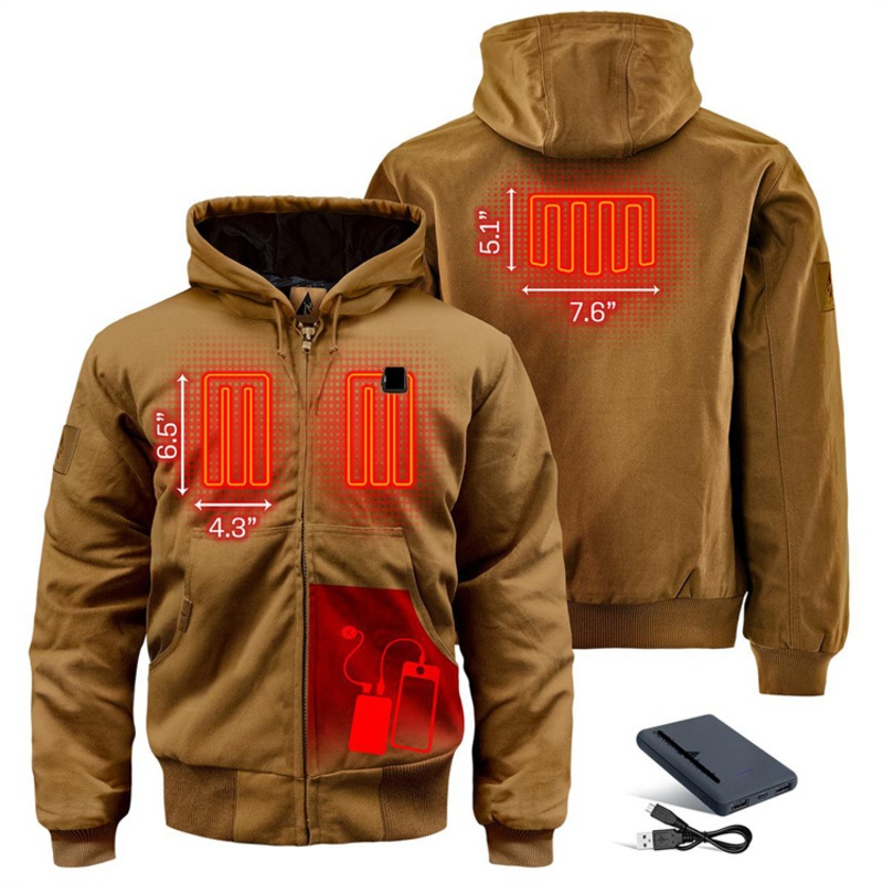 Women Safe Heated Blue Color 7.4V USB Electric Fleece Winter Jacket – Women Heated Clothing and E Heated Men Hoodie price