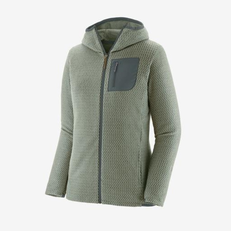 Womens Breathable Light Weight Air Full-Zip Technical Fleece Hoody Jacket Sleet Green – Outdoor Jacket and Breathable Jacket price