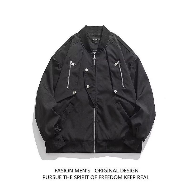 American Bomber Jacket Mens High Street Fall New Retro Loose Design Fashion Brand Baseball Uniform – Inside Sublimation Lining Letterman Denim Jacket and Brand Embroidery Logo Jacket price