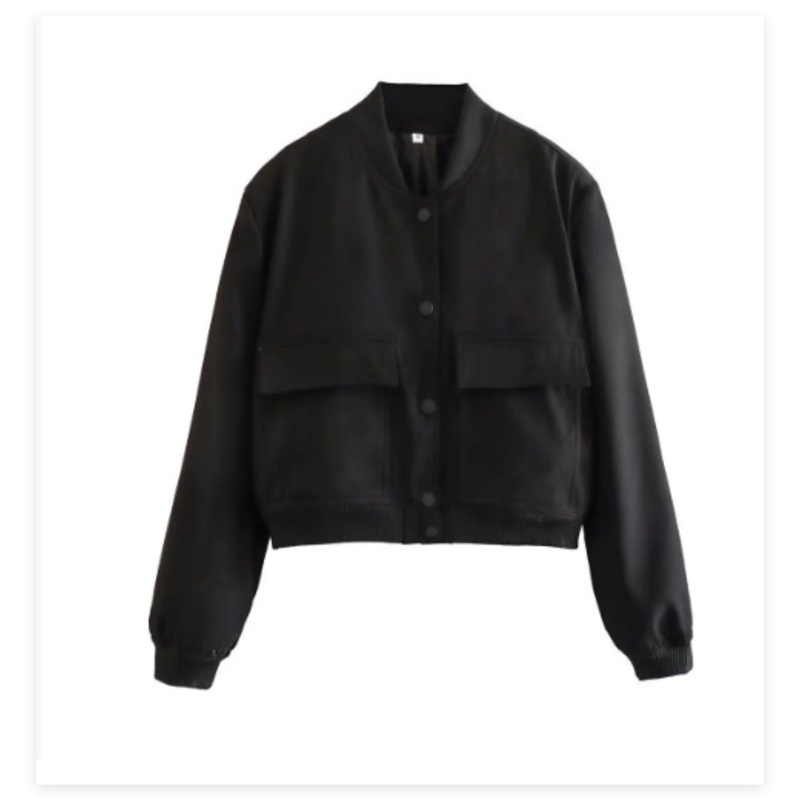Classic Vintage Style Ladies Short Baseball Jacket Casual Outdoor Trips Ribbed Coat – Ladies Jacket and Vintage Jacket price