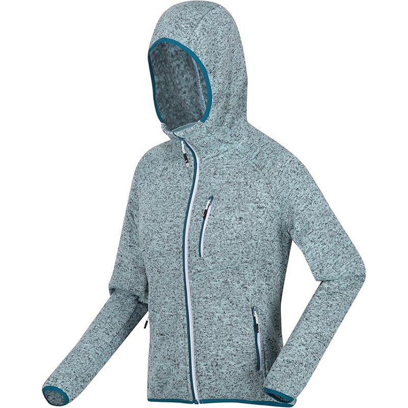 Costomized Logo Hooded Fleece Jacket for Comfort in Outdoor Activities – Hooded Womens Zip-up Fleece and Marl Knit Effect Fleece price