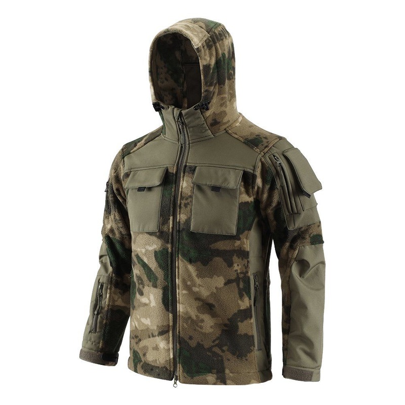 Fg Camo Mens Tactical Jackets Winter Fleece Jacket Windbreaker Hiking Coats for Men – Hiking Coats and Hiking Jacket price