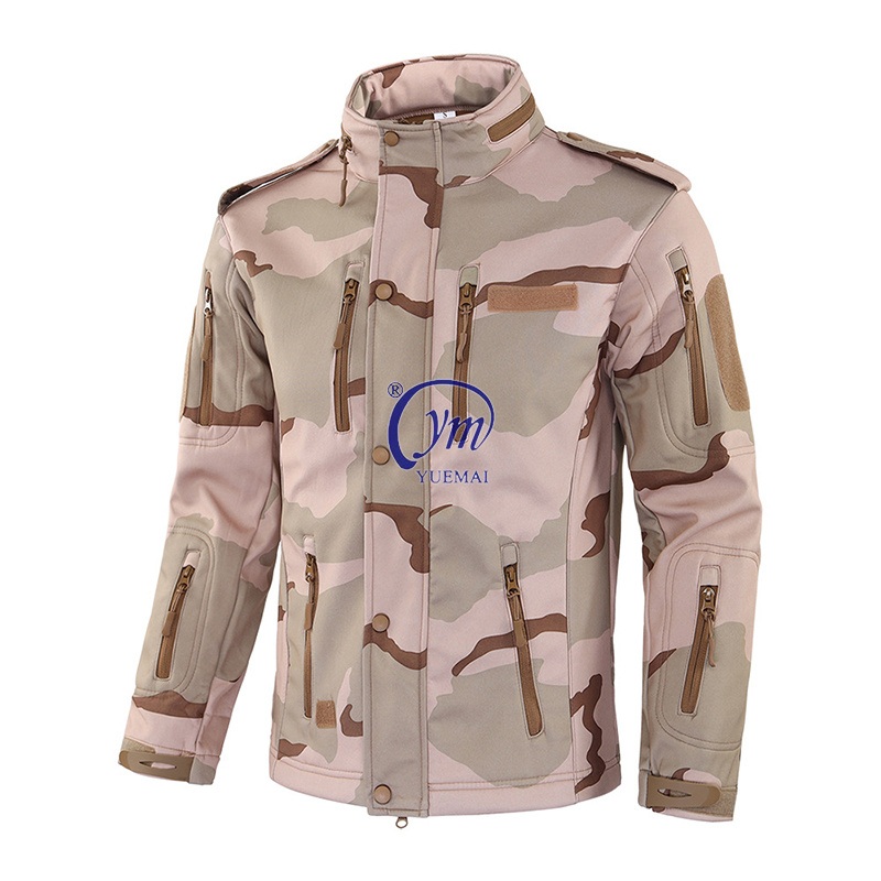 Mens Abrasion-Resistant Camo Softshell Multi-Pockets Jacket – Men Camouflage Softshell Tactical Jacket and Outdoor Mens Rip-Stop Jacket price