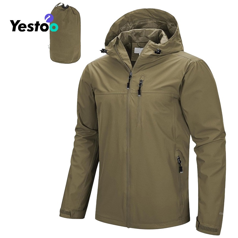 Mens Waterproof Packable Rain Jacket – Lightweight Cycling Windbreaker with Hood – Mens Rain Jacket and Packable Windbreaker price