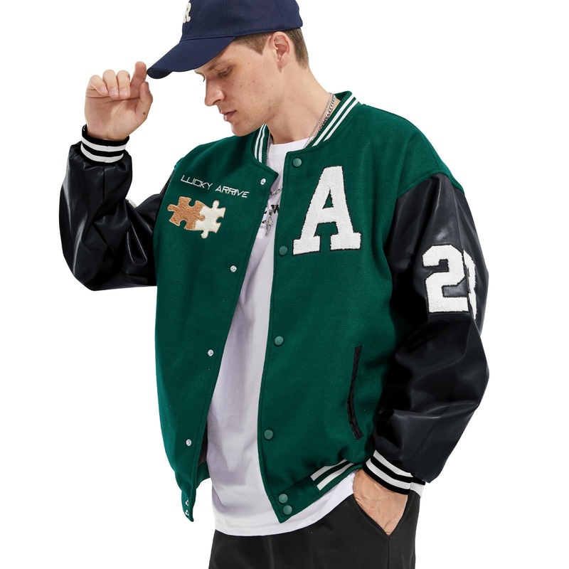 New Wholesale School Letterman Softball Coat Wear Chenille Embroidery Patches Custom Baseball Varsity Jacket for Men – Outdoor Jacket for Men and Women Jacket price