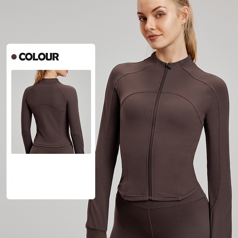 No Be Exclusived Long Sleeve Yoga Jacket Clothing for Women Quick Dry Hoodie Gym Wear Fashion Fitness Clothes – Yoga Jacket and Jacket Yoga price