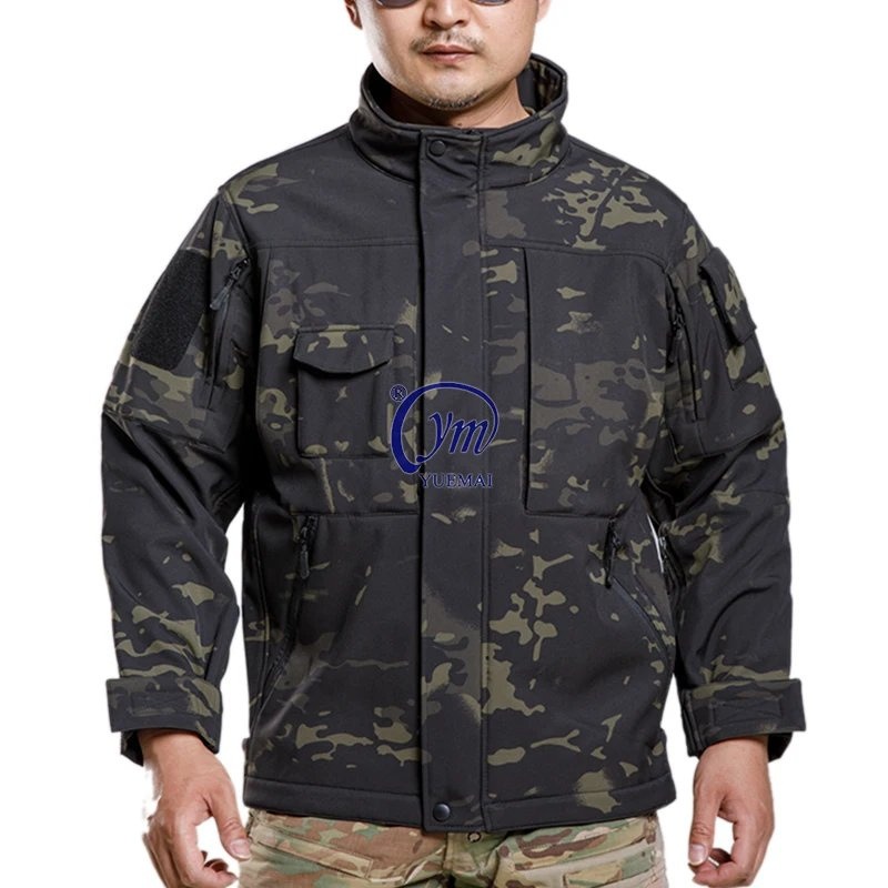 Yuemai Camo Winter Thickened Plus Size Fleece Heated Jungle Sustainable Tactical Jacket – Reversible Recycling Softshell Jacket and Combat Windbreaker Protective Jacket price