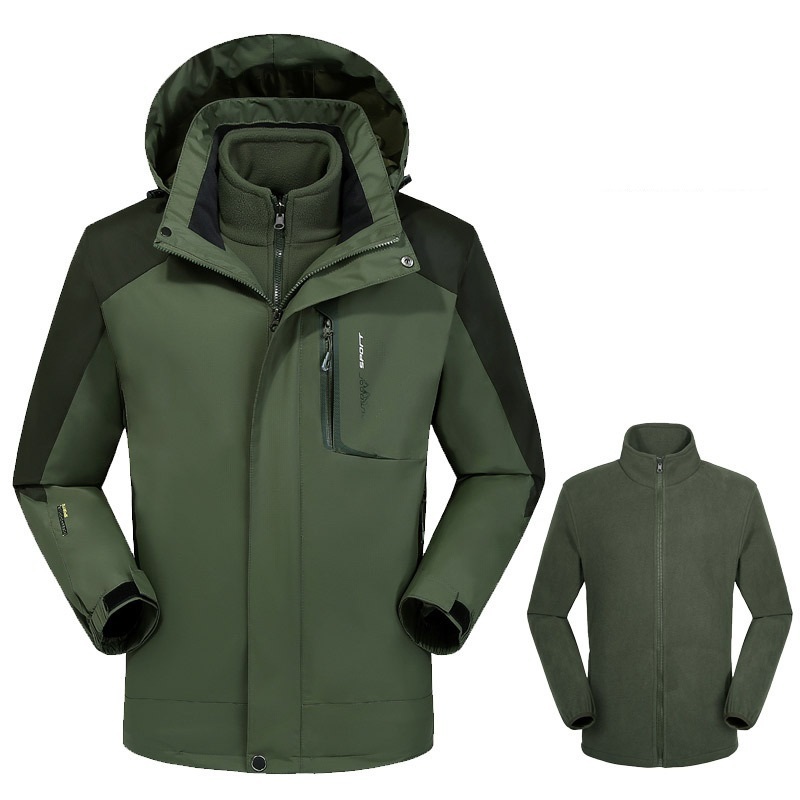 3 in 1 Waterproof Outdoor Skiing Mens Winter Softshell Fleece Windbreaker Jacket – Life Jacket and Waterproof Jacket price