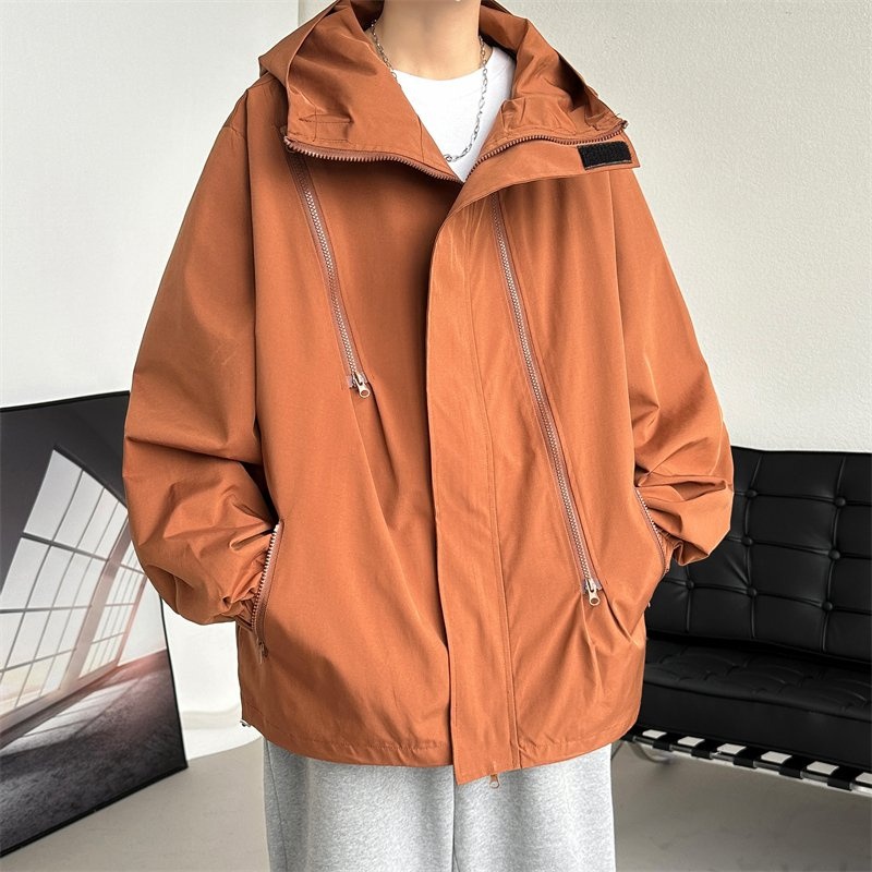 Large Size Solid Color Comfortable Wind-Resistant Waterproof Men Hooded Outdoor Jacket – Men Hooded Outdoor Jacket and Wind-Resistant Waterproof Men Clothing price