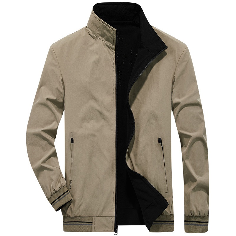 Mens Large Size Jackets Spring Autumn Double-Sided Wear Fashion Thin Coat Casual Business Jacket – Loose Jackets and Fashion Thin Coat price