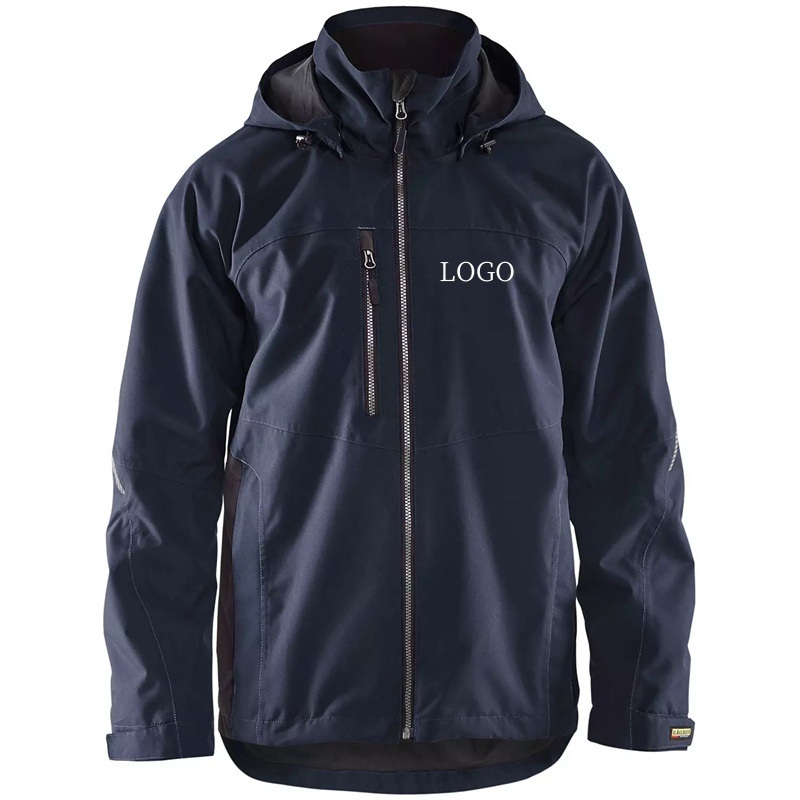 OEM Custom Logo Waterproof Polyester Contrast Color Hooded Tactical Coat Outdoor Sports Ski Hiking Winter Soft Shell Windbreaker Jacket – Windbreaker and Waterproof Jacket price