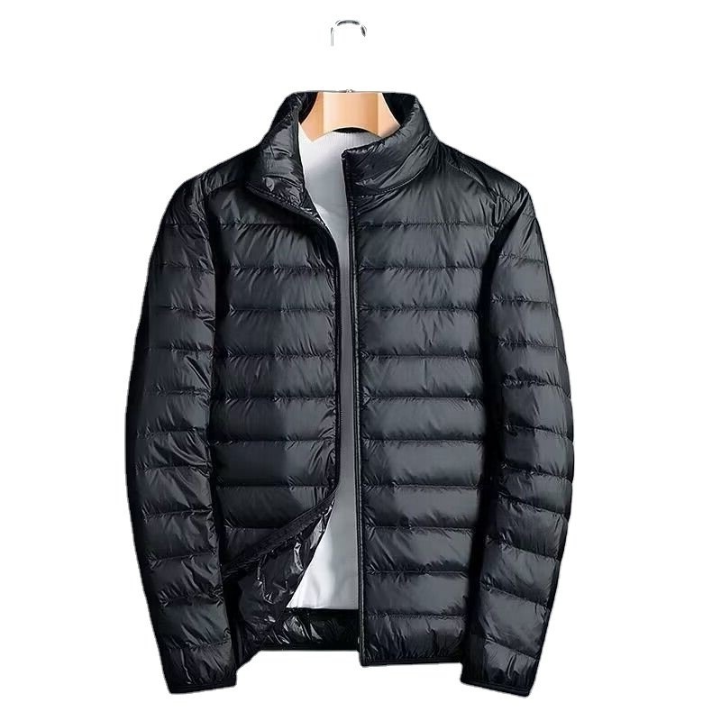 OEM Custom Wholesale Windproof Waterproof Outdoor Blank Manufacturer Winter Zip up Bubble Padded Down Puffer Jacket for Men – Men Down Jacket Winter and Down Jacket Fabric price