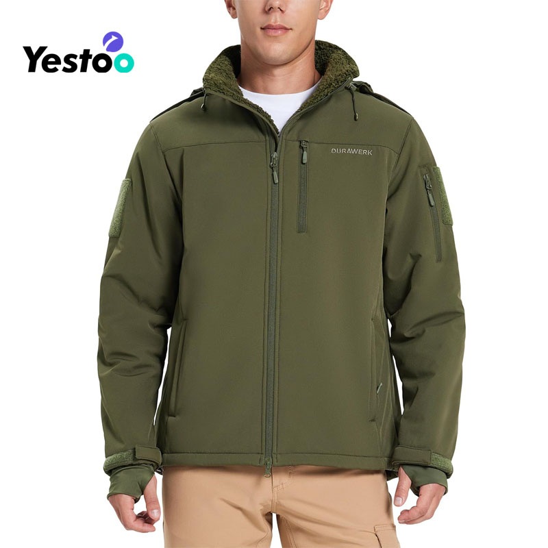 Tactical Jacket Fleece Soft Shell Water Resistant Jackets for Men Hooded Windbreaker Hiking Jacket – Mens Hooded Jacket and Mens Windproof Jacket price