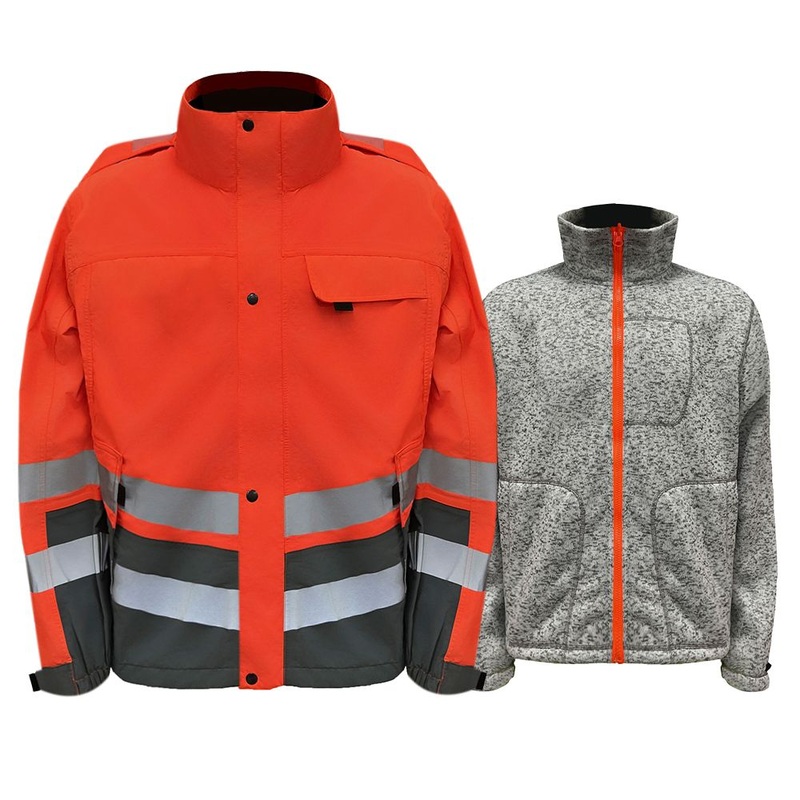 Two – Tone Hi – Vis Rescue Jacket with Multi – Pockets & Reflective Tapes – High Quality Jacket and Outdoor Hiking Jackets price
