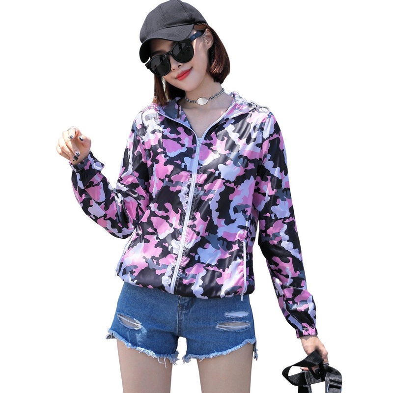 Wholesale UV Protection Anti UV Thin Sunscreen Running Jacket Upf50 UV Fashion Camouflage Jacket – UV Protection and Anti UV price
