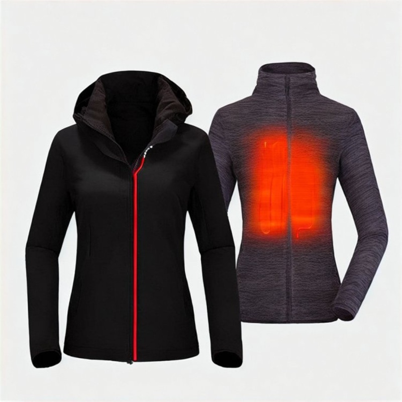 Women Winter 3 in 1 Heated Thermal Jacket – Women Heated Clothing and E Heated Women Jacket price