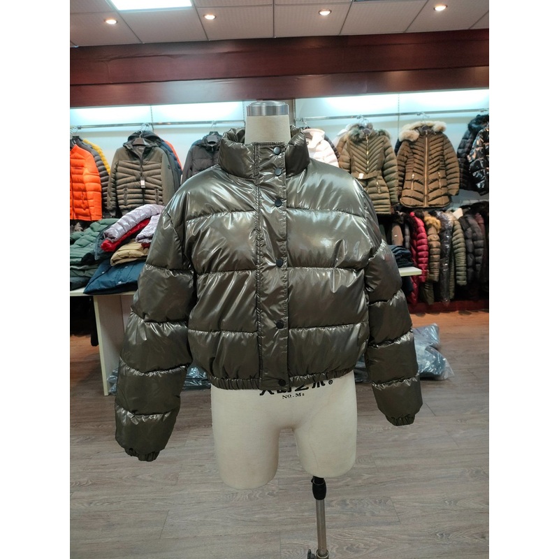 Womens Shinny Fabric Winter Warm Down Bomber Jacket – Ladies Jacket and Winter Coat price