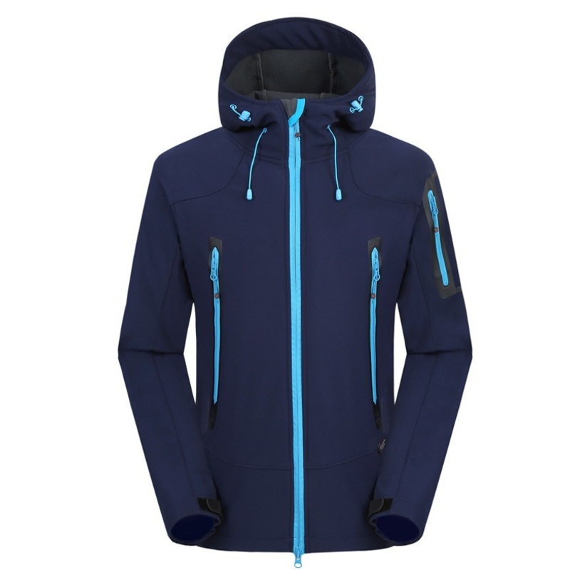 Contrast Colors Windbreaker Men S Sports Hoodies Bonded Fleece Softshell Jacket – Life Jacket and Softshell Jacket price