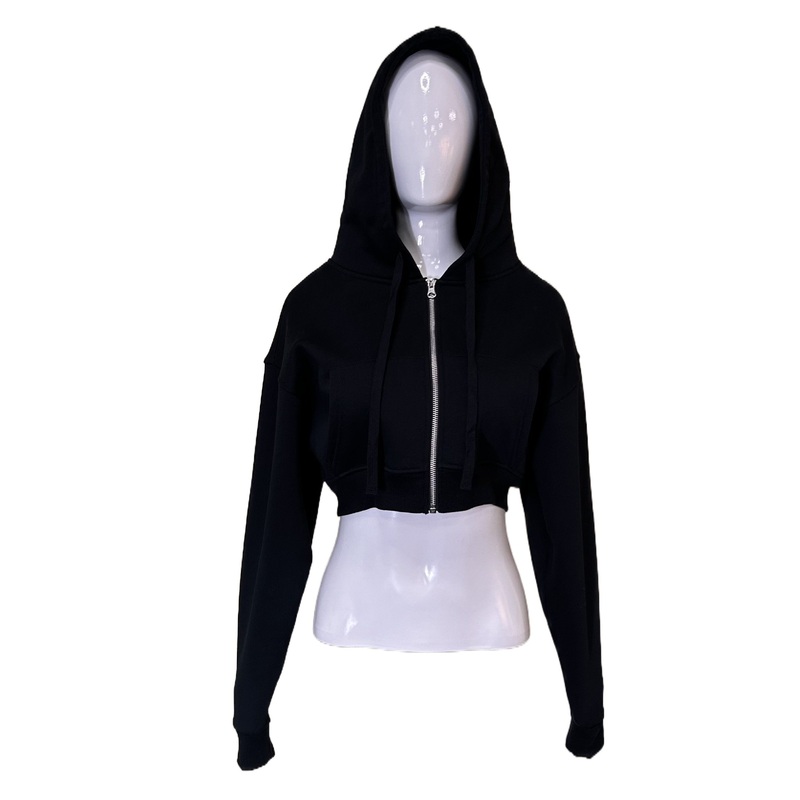 Custom Jacket Streetwear Womens Zip up Hoodie Fashion Blank Plain Hoodies Womens Sweaters Hoodies High Quality – Sweaters and Hoodies price