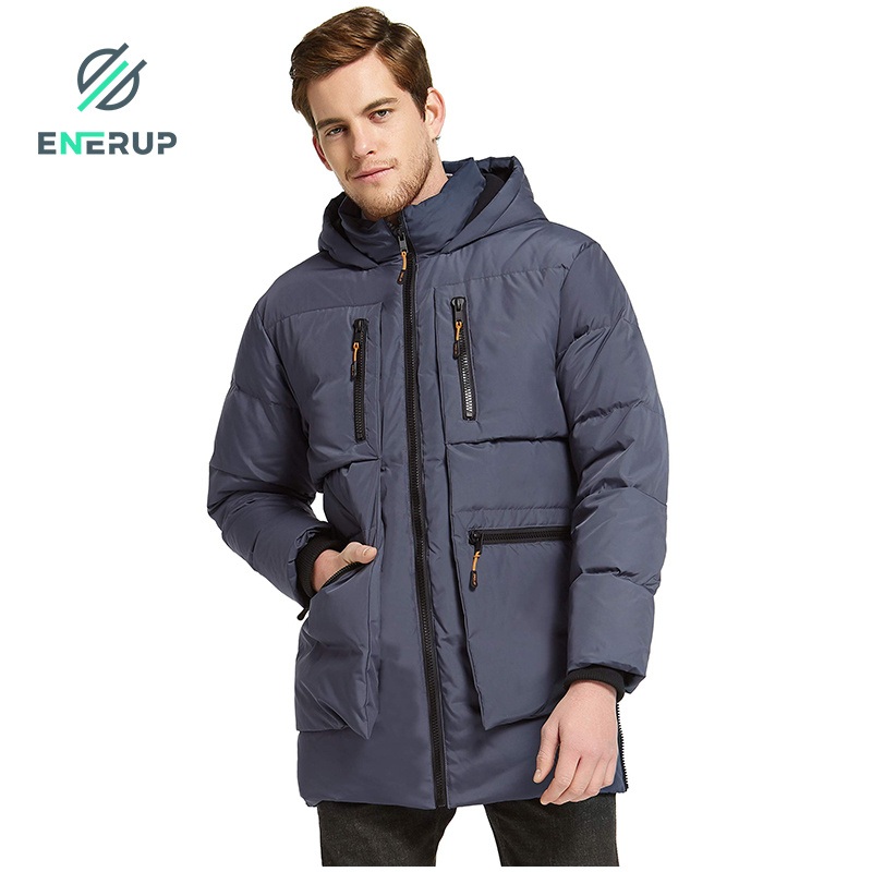 Enerup Mens Outdoor Heavyweight Parka Jacket with Hood Multiple Pockets – Plus Size Mens Jackets and Puffer Mens Jackets price