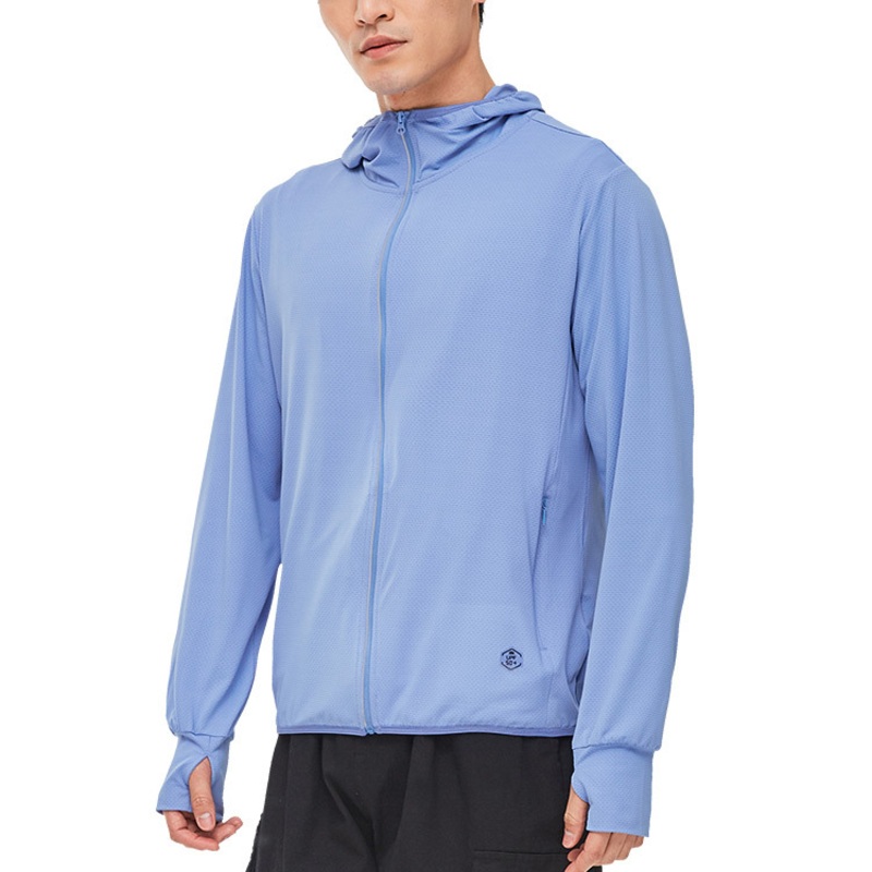 Mens High Tech Seamless Jacket Lightweight Skin-Friendly Anti-UV Coat UV Sun Protection Clothes Custom Logo Windbreaker – UV Protection and Anti UV price