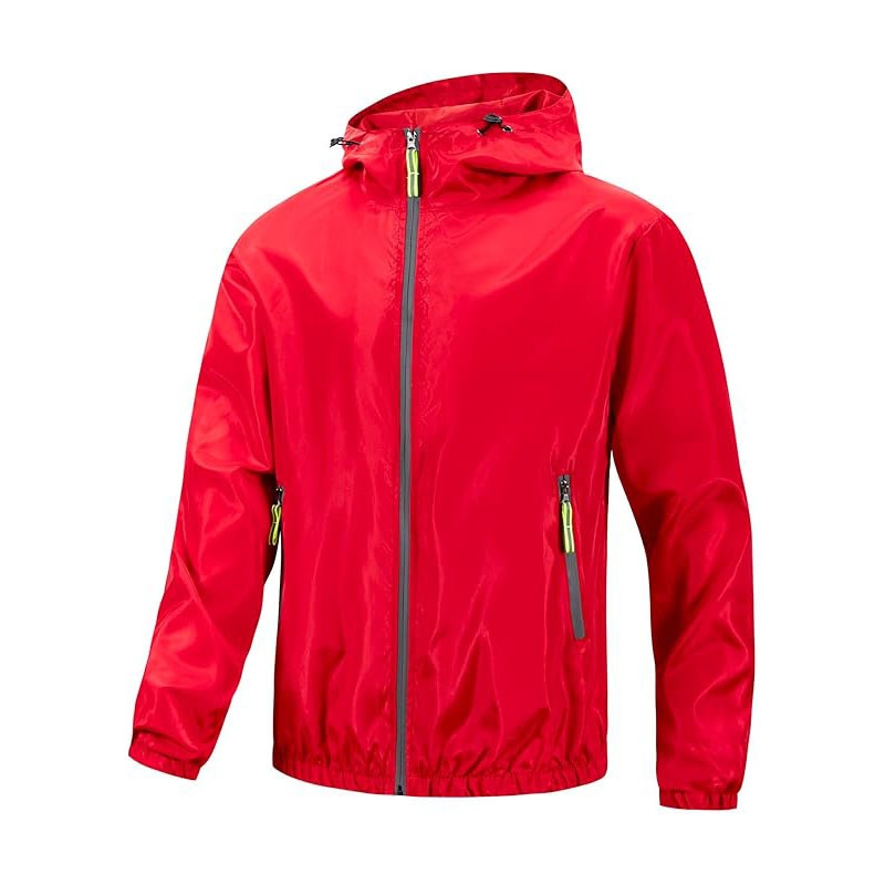 Mens Windbreaker Jackets Lightweight Hooded Zippered Coat for Hiking Cycling Sportswear – Lightweight Jackets and Hooded Jackets price