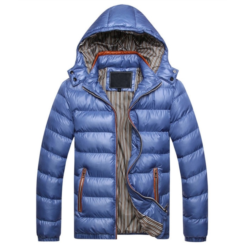 Shinny Fabric Zip up Waterproof Nylon Duck Down Padding Hooded Outdoor Jacket – Outdoor Clothing and Men Jacket price