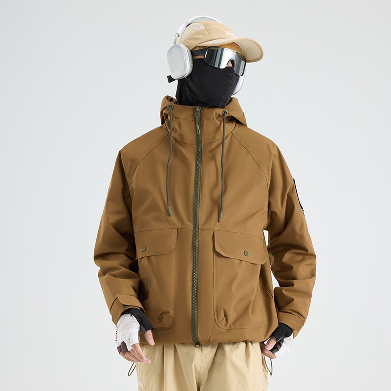 Solid Color Zipper High Quality Breathable Comfortable Men Hooded Outdoor Jacket – Men Hooded Outdoor Jacket and Breathable Comfortable Men Clothing price