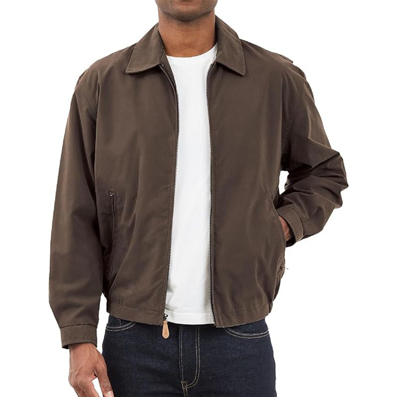 Wholesale Men S Casual Cotton Zip-Front Golf Jacket Denim Design Coat – Sports Jacket and Mens Casual Jacket price