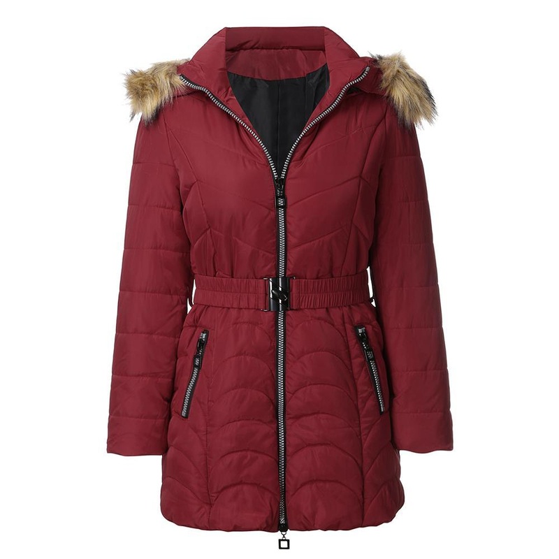 Windproof Hat Detachable Long Coats Winter Warm Women Overcoat – Windproof and Hat price