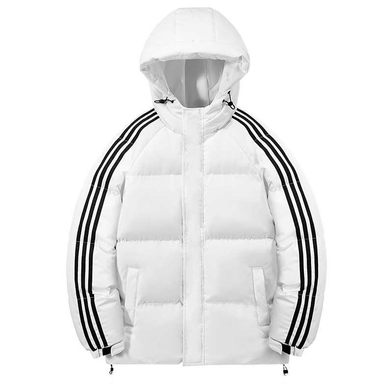 Winter Trend Brand Hooded Down Padded Jacket Mens Short Solid Color Three-Pole Padded Jacket with Thick Warm Coat Mens Padded Jacket – Down Jacket and Winter Duck Down Jacket price