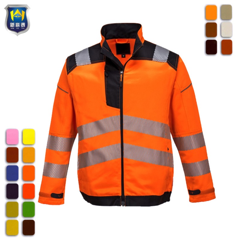 100% Polyester Unisex Reflective High Visibility Orange Rain Jacket – Rain Jacket and New Design Jackets price