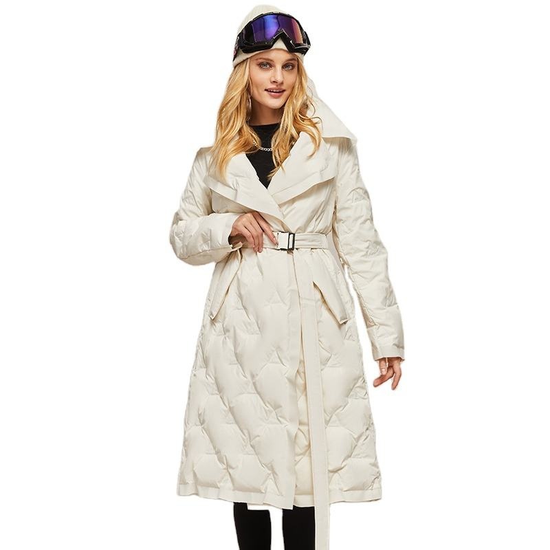Adjustable Belt Winter Turn Down Collar Parka Windbreaker for Women – Womens Jackets and Jacket price