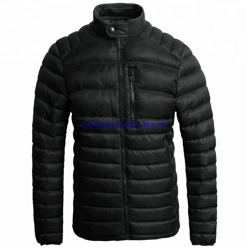 Cheap Winter Quilted Jacket 100% Nylon Stand Collar Men Padding Down Coat Puff Jacket for Men – Windproof and Winter Jackets price