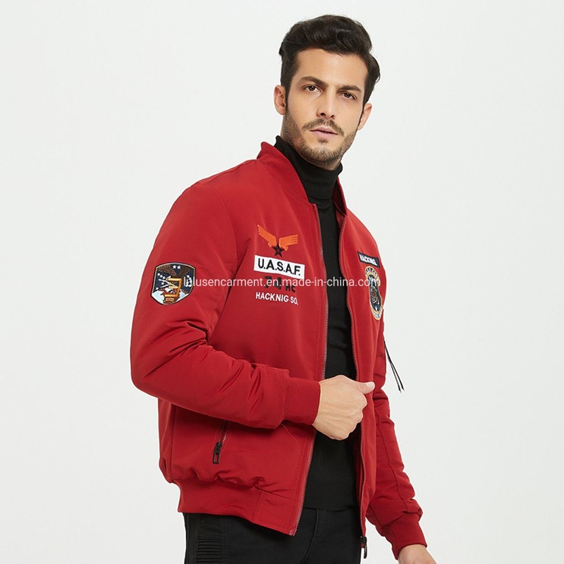 Custom Embroidery Logo Men Winter Pilot Jacket Coat Classic Comfort Bomber Jacket – Jackets and Bomber Jacket price