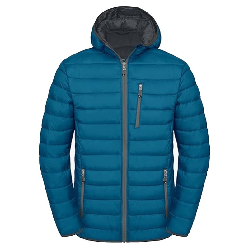 Custom Printed Woven Techniques Feather Winter Puffer Jacket Stand Warm Windproof Hoodie Zipper Closure Casual Insulated Down Jacket – Down Jacket Male and Down Filled Jacket price