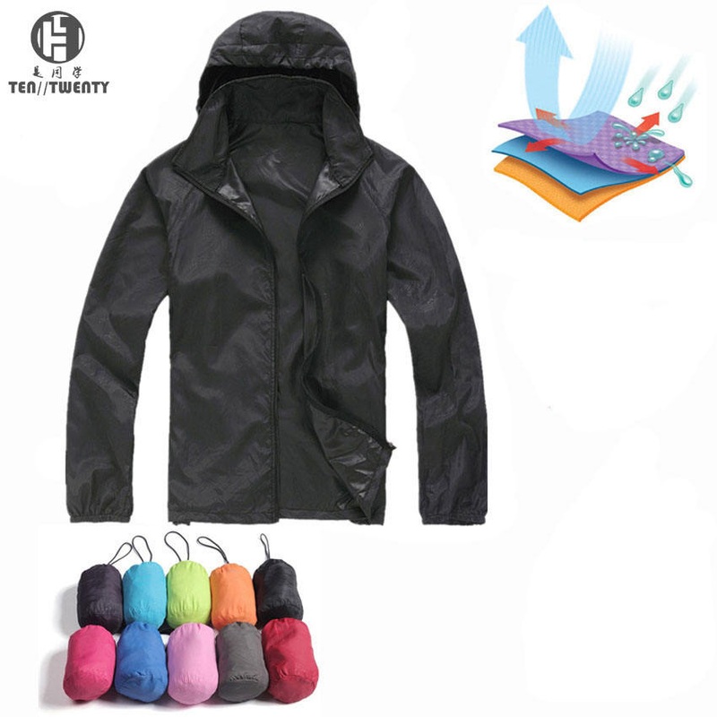 Lulusen Multicolor Men Women Quick Dry Coats Lightweight Fishing Raincoat Waterproof Camping Rain Unisex Outdoor Jacket – Jacket and Clothing price