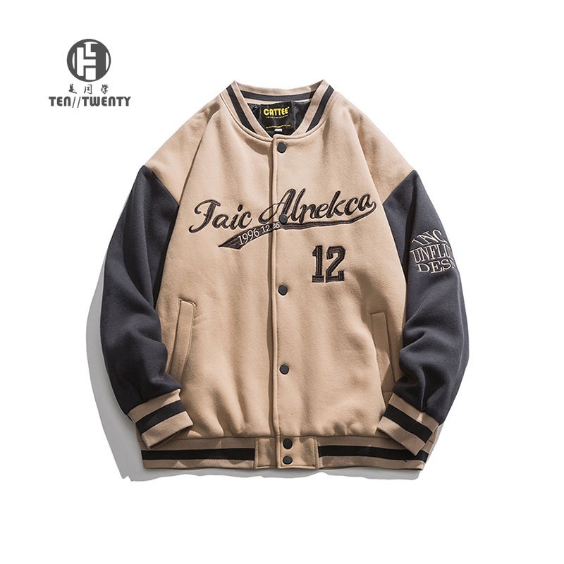 ODM Custom Logo Streetwear Plus Size Windbreaker Male Winter Outdoor Coat Men Bomber Jacket Baseball Jacket – Jacket and Coat price