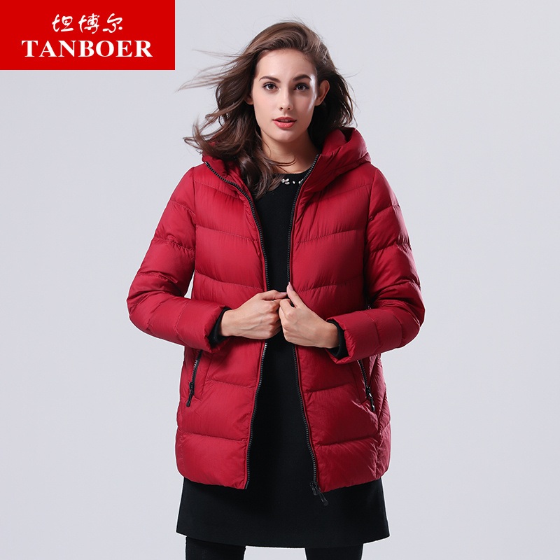 Tanboer Womens Down Jackets Middle-Long Style Warm Winter Coats for Women Fashion Overcoat Winter Garments Wholesale – Down Jacket and Winter Jackets price
