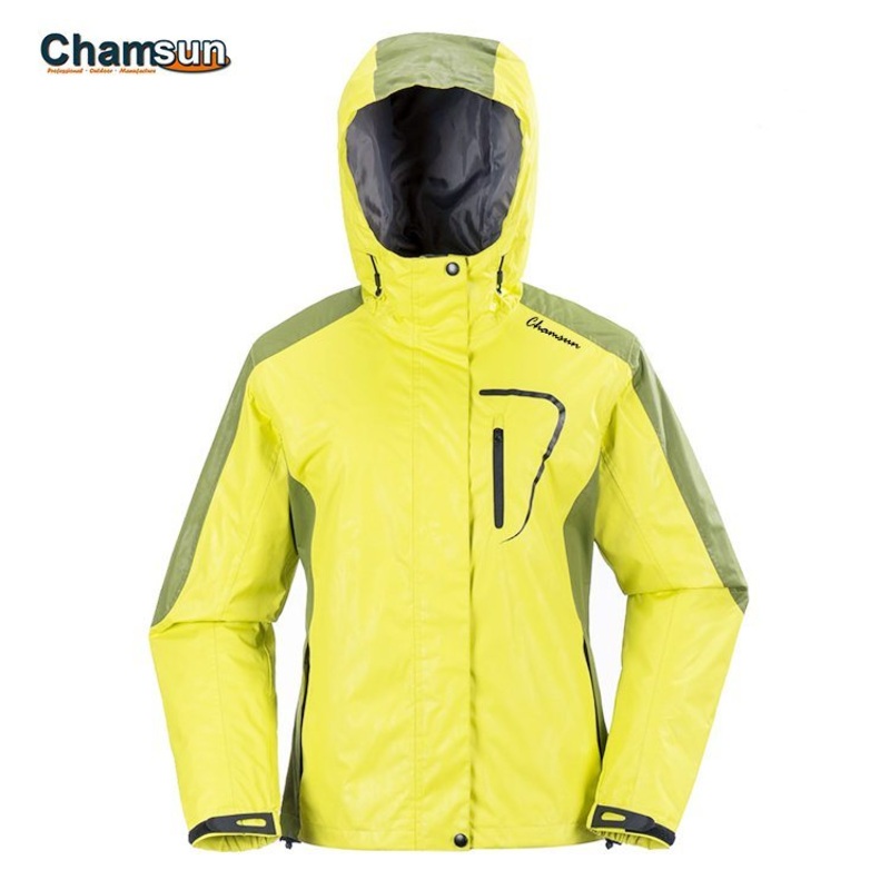 Womens Custom Yellow Hooded Outdoor Funcional Windbreaker Jacket Waterproof Rainwear with Laser Cutting Pocket – Wind Jacket and Windbreaker price