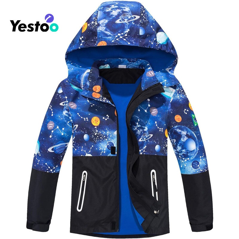 Boys Girls Hooded Color Block Waterproof Fleece Lined Windbreaker Jacket – Girls Waterproof Ski Jacket and Sherpa Jacket price