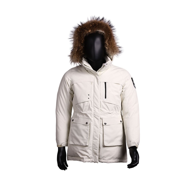 Custom Winter Waterproof Thick Anti-Wrinkle Windproof Grey Goose Down Jacket for Women Long Parka Fur Hood Down Jacket – Winter Jacket and Down Jacket price