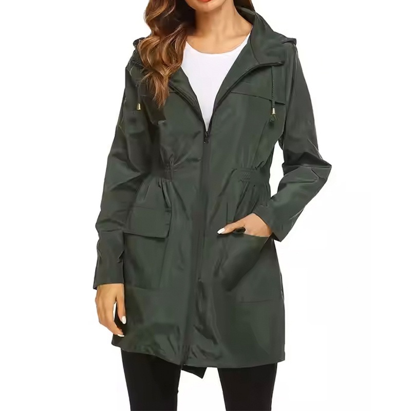 Fashionable Womens Polyester Waterproof Breathable High-Quality Raincoat Poncho – High Quality Jacket and Waterproof Hiking Jacket price