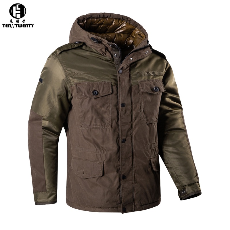 Hunting Windproof Warm Casual Mens Winter Hooded Quilted Puffer Jacket – Jacket and Clothing price