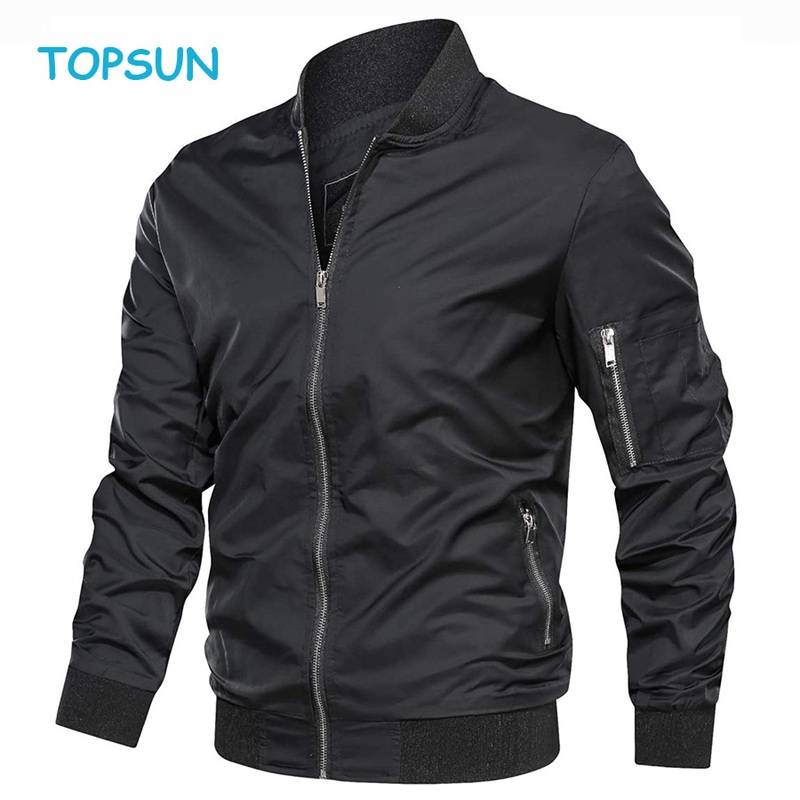 Men S Jacket-Lightweight Casual Spring Fall Thin Bomber Zip Pockets Jacket – Mens Jacket and Sport Jacket price