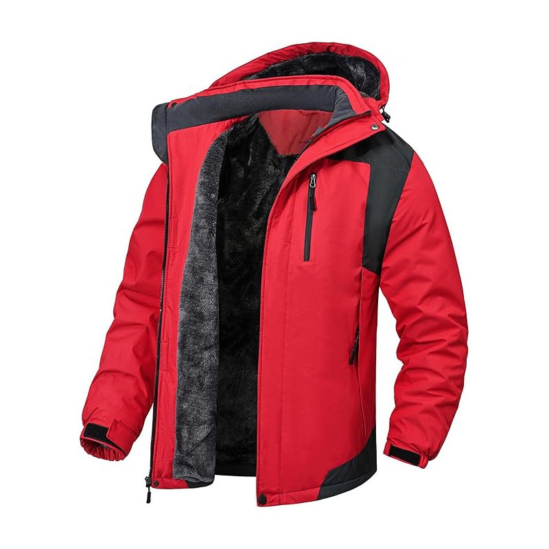 Mens Winter Ski Snow Warm Jacket Mountain Waterproof Windproof Coat with Fleece – Ski Snow Warm Jacket and Mens Winter Jacket price