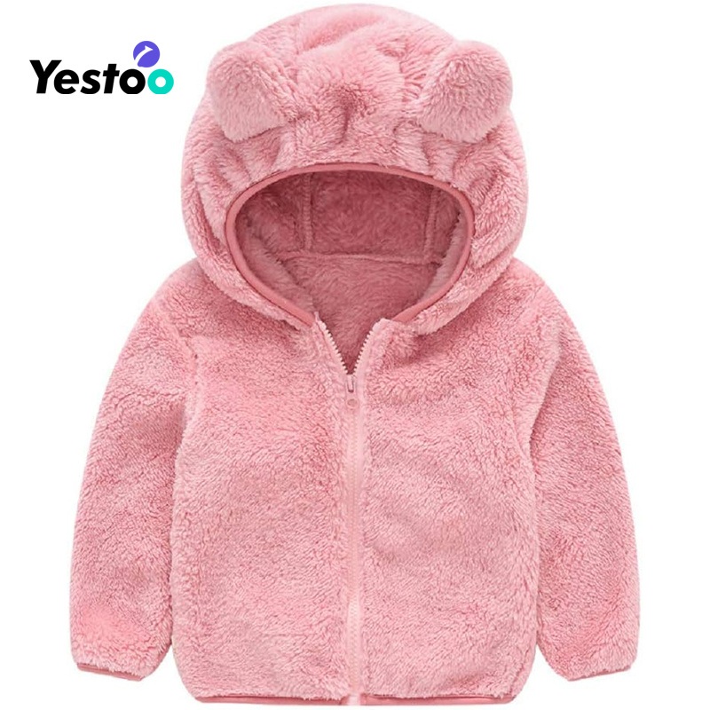 Solid Color Kids Fleece Hoodie – Warm Teddy Zip Jacket Winter Outwear – Kids Fleece Jacket and Teddy Coat Jacket price