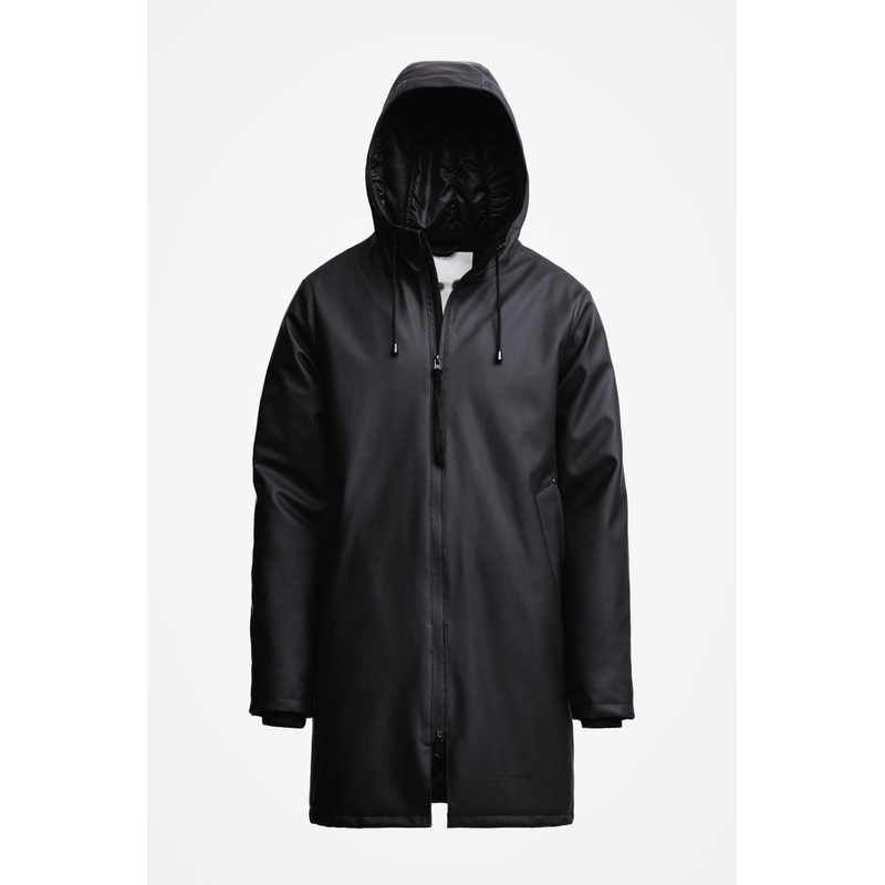 Unisex Winter Waterproof Outdoor Black PU Polyurethane Jacket with Hood – Outdoor Jacket and Winter Jacket price