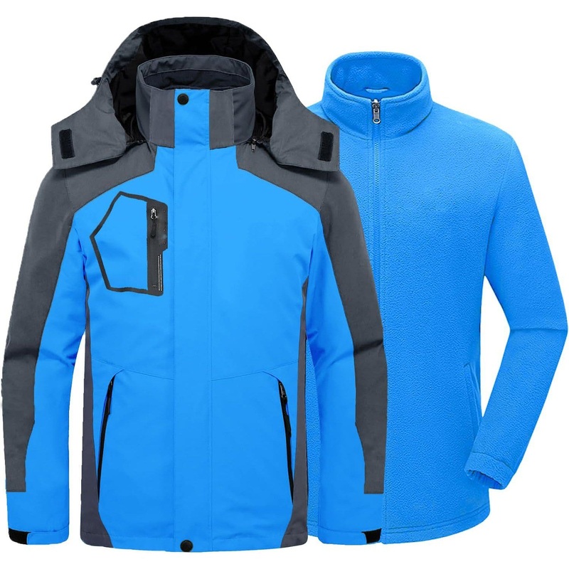 Wholesale Ski Clothing Water-Resistant Winter Jacket 2-Piece Softshell Hiking Rain Jacket – Customized Color Windbreaker and Waterproof Hiking Jacket price